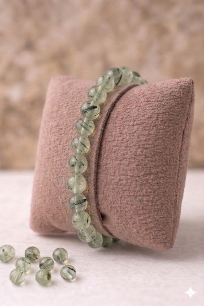 Prehnit (Prehnite) Doğal Taş Bileklik – Ferah Yeşil Seri